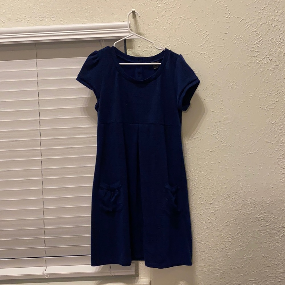 En Focus Blue pleated Dress